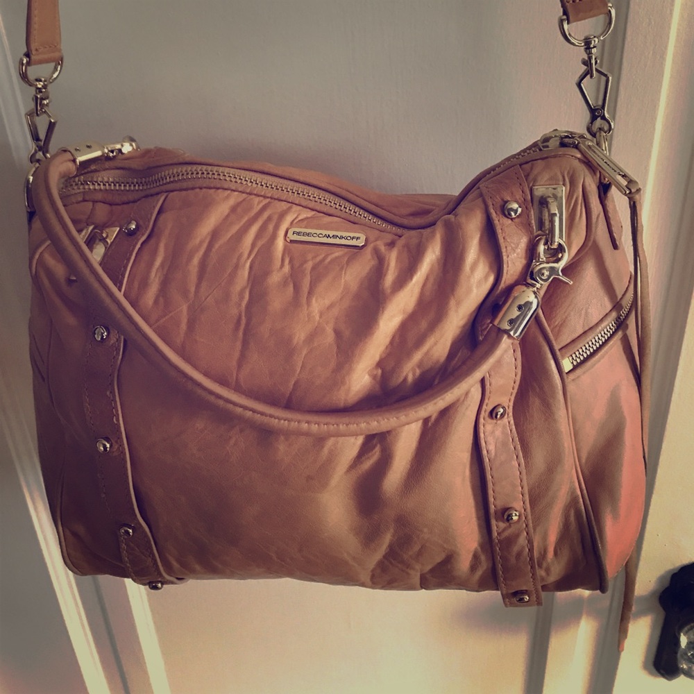 Rebecca Minkoff beige shoulder bag crossbody purse