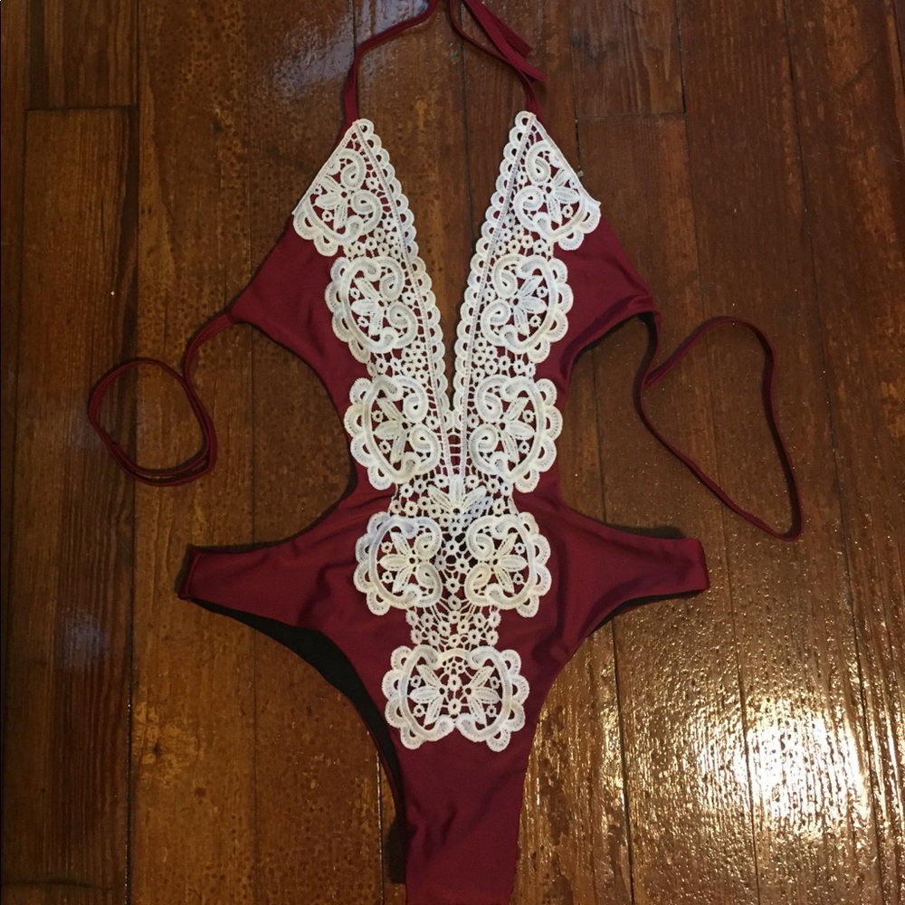 BRAND NEW sexy one piece with crochet detailing