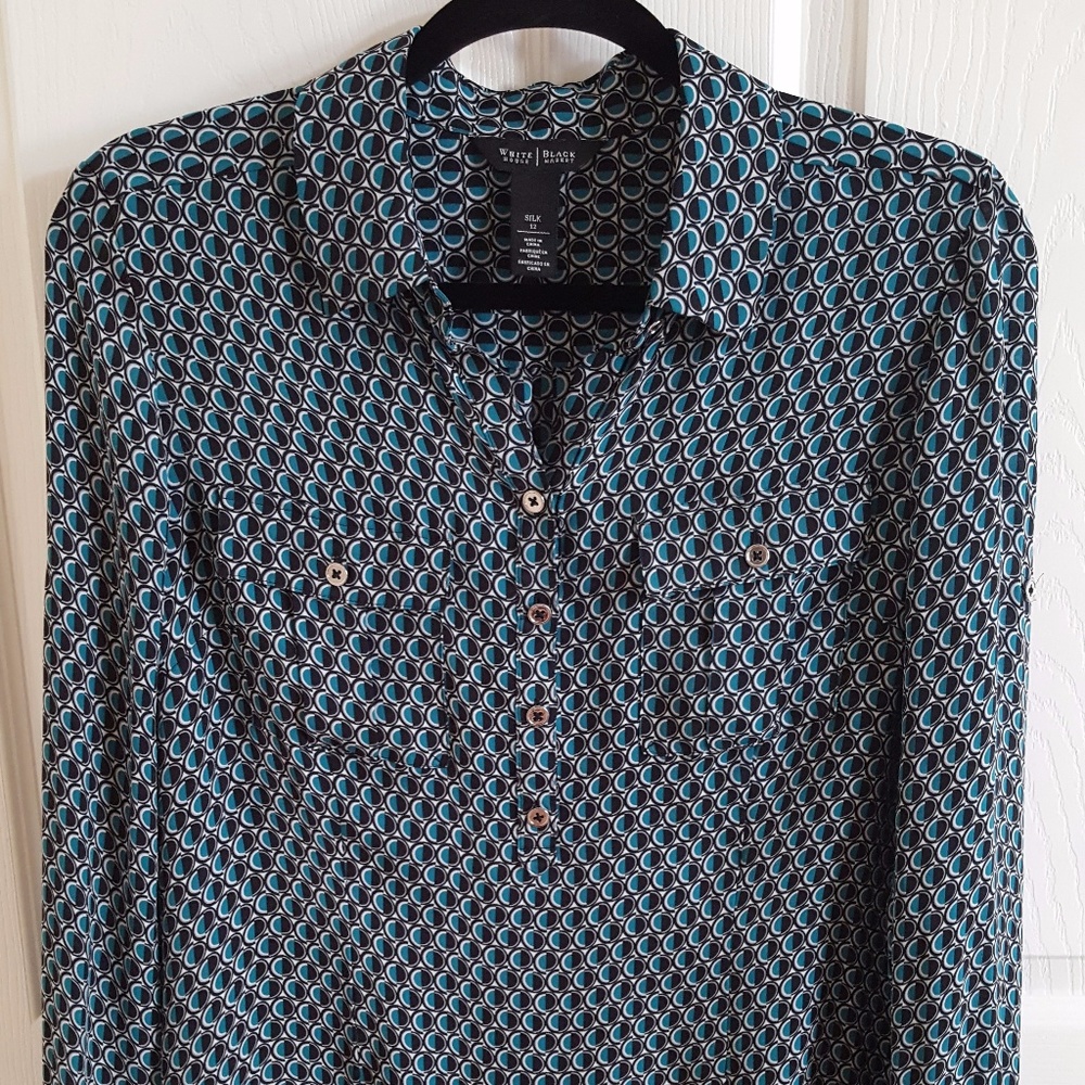 Beautifully Patterned Silk Blouse