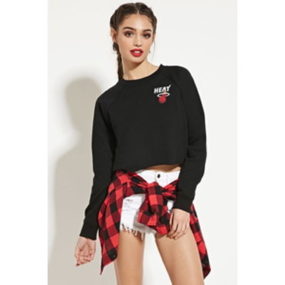 Forever 21 Miami Heat Cropped Sweater