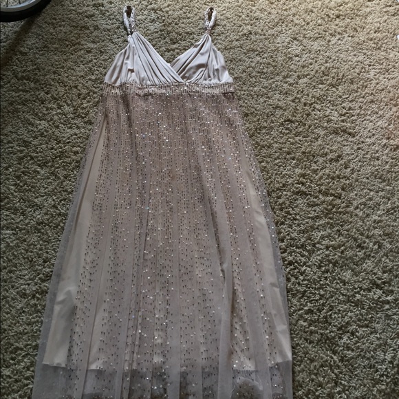 NWT- 🥂 BCBG champagne beaded dress - Picture 2 of 7