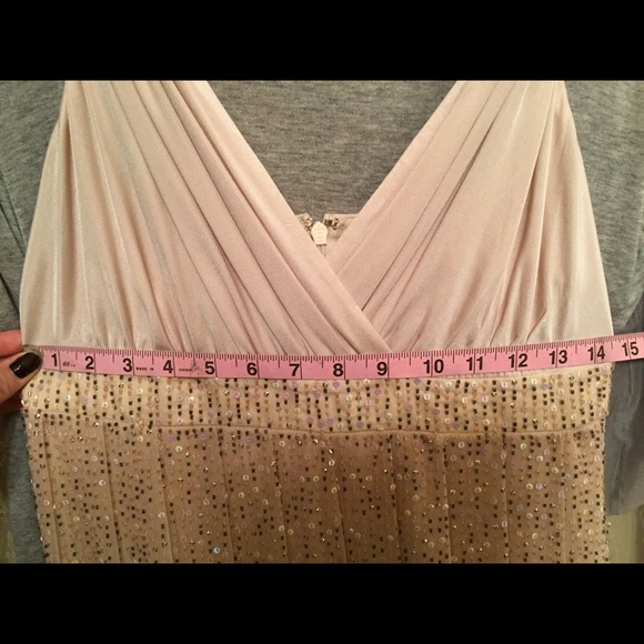 NWT- 🥂 BCBG champagne beaded dress - Picture 6 of 7