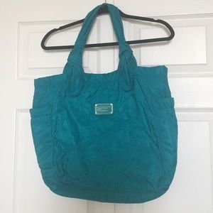 Marc Jacobs Nylon Medium Tate Tote- Teal