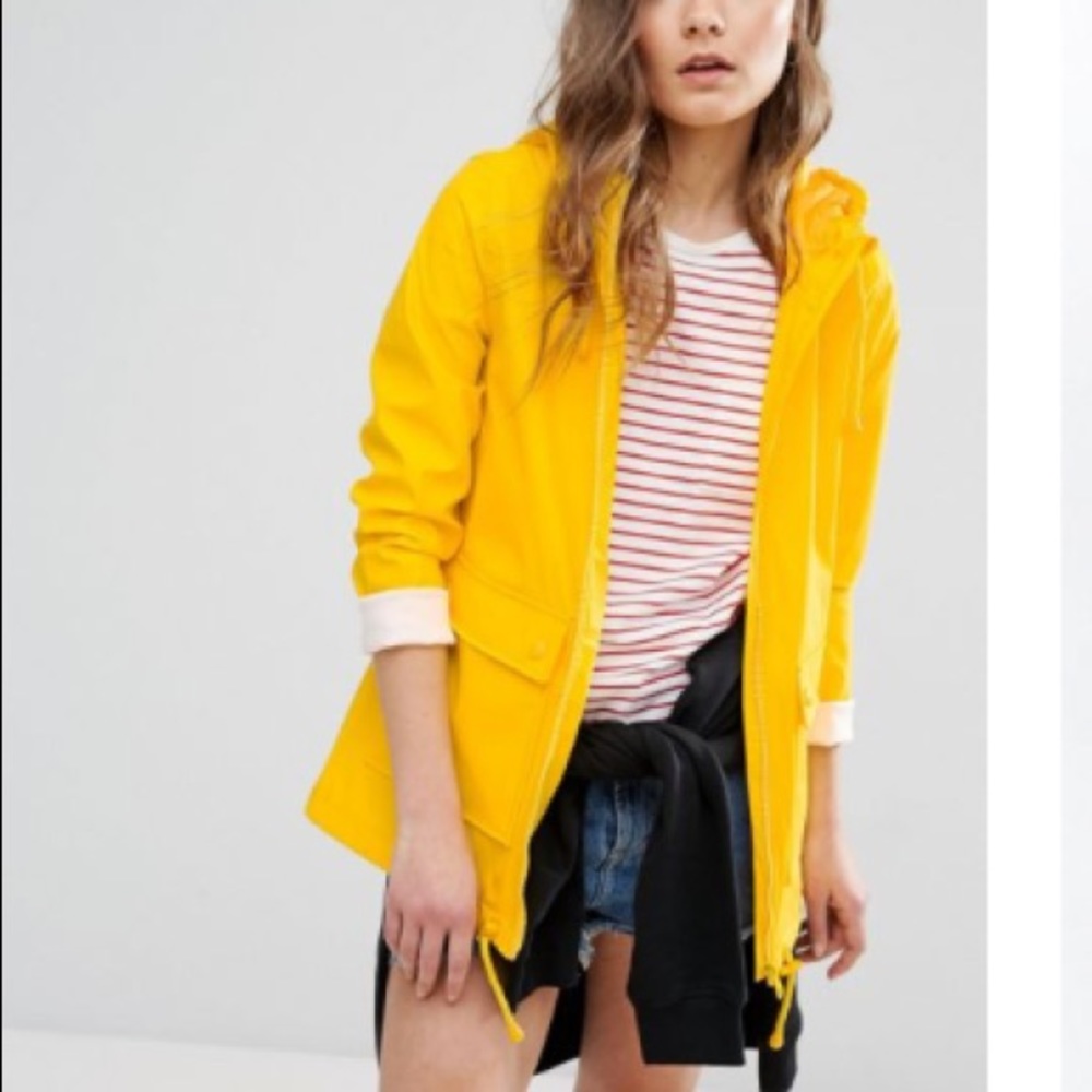 New Look yellow rain jacket from Asos