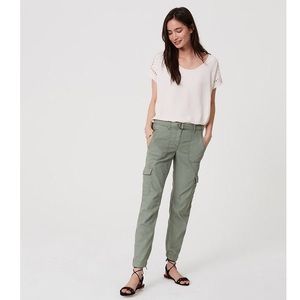 LOFT Tie Waist Cargo Pants