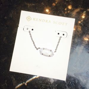 Brand new Kendra Scott (white stone/silver chain)