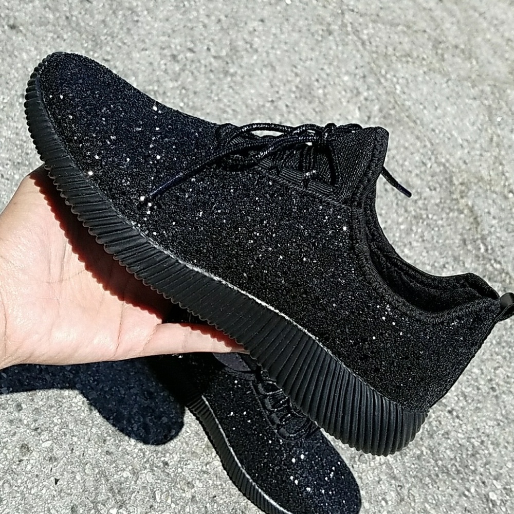 Last SIZE 5 ๐คBlk Glitter Lace Up Rigged Sneaker - Picture 6 of 8