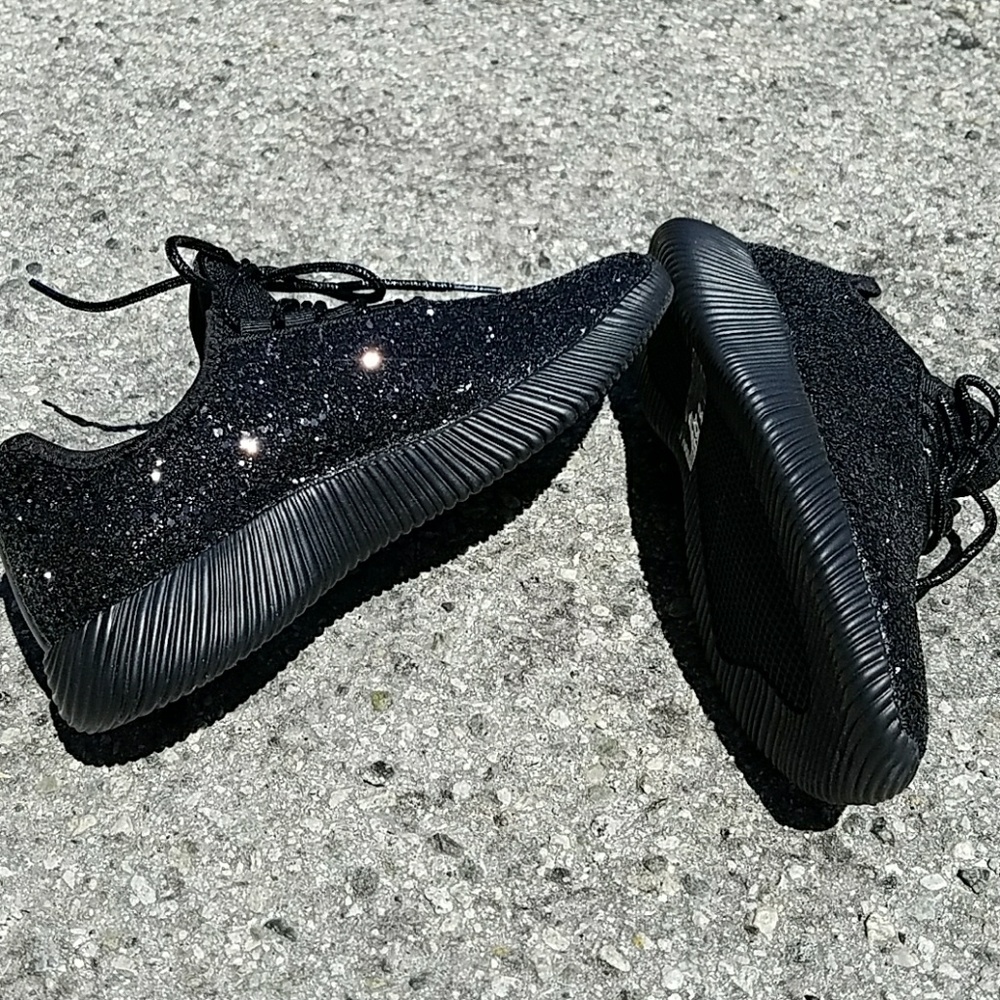 Last SIZE 5 ๐คBlk Glitter Lace Up Rigged Sneaker - Picture 3 of 8
