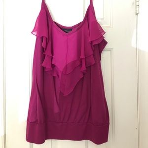 Torrid Fuchsia Ruffle Top
