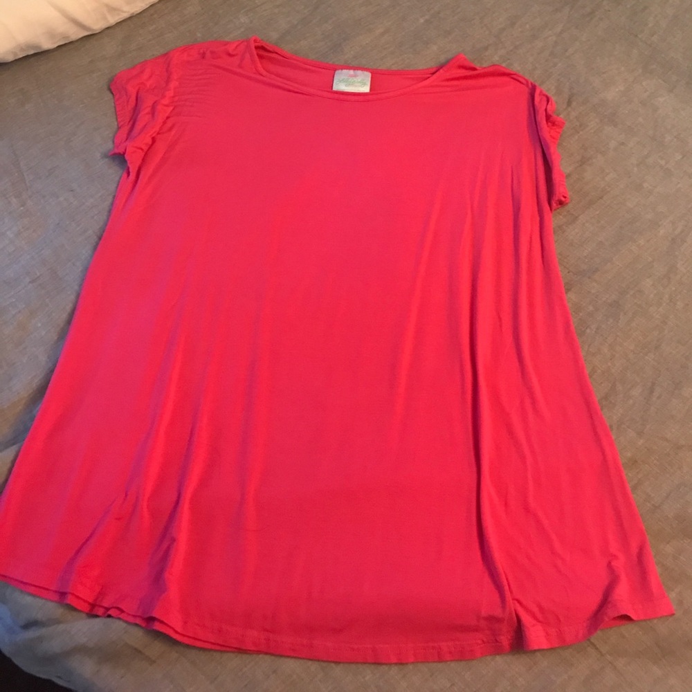 NWOT Lolly Wolly Doodle Swing Tee Pink L