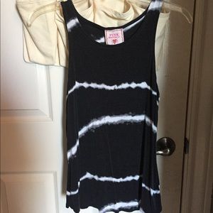 Black, white striped tank top