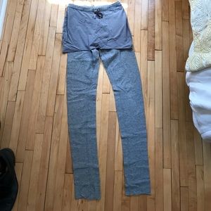 Lululemon Gray Leggings with Skirt Overlay