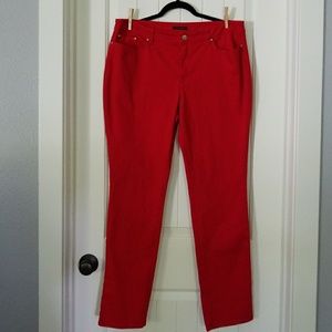 Anne Klein straight leg 5 pocket stretch jeans