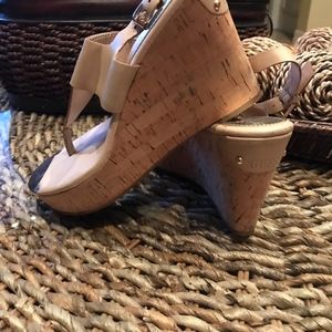Guess Magli2 Leather Wedge Sandals