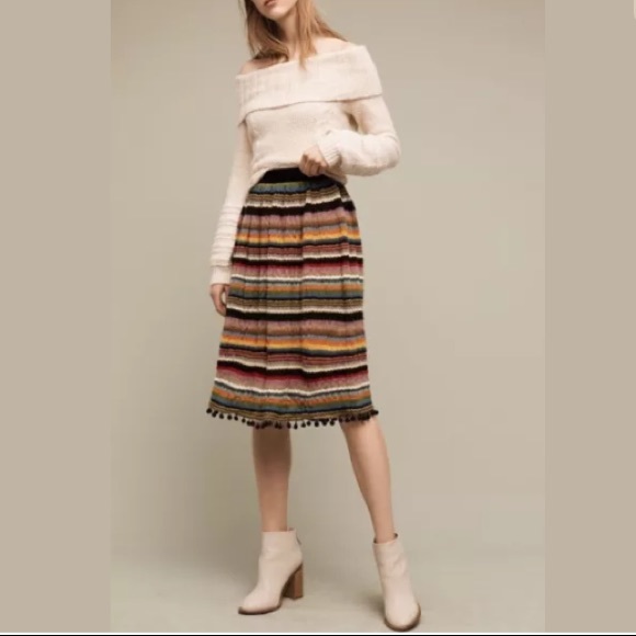Anthropologie Dresses & Skirts - NEW! Anthropologie Pommed Sweater Skirt 4