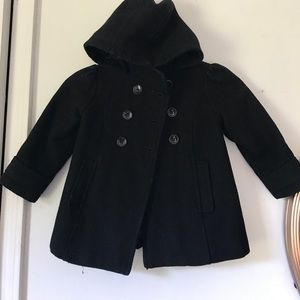 Black Old Navy Pea Coat with hood