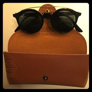 Ray Ban emerald green and black round sunglasses