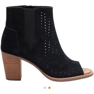 TOMS Majorca Peep-Toe Bootie Size 9