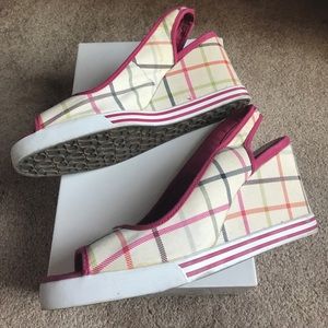 Coach Wedge Sandals Heritage Print, canvas size 11