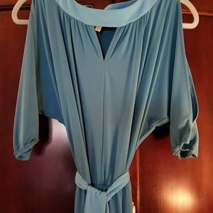 Hot in Hollywood long cold shoulder dress