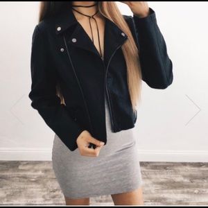 Black leather jacket