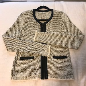 Joie knit and leather jacket medium