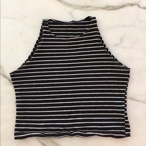 Black and white stripped crop top