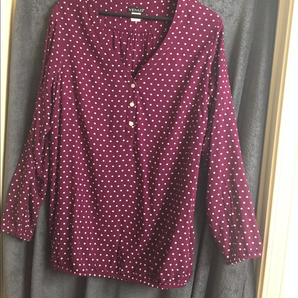 Poka dot blouse