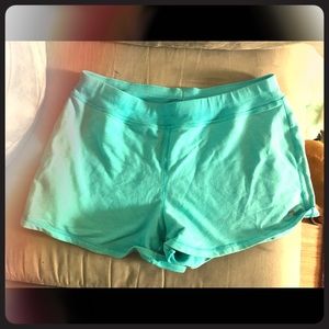 Blue athletic shorts