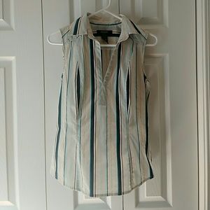 Express Striped Sleeveless Blouse Size 8