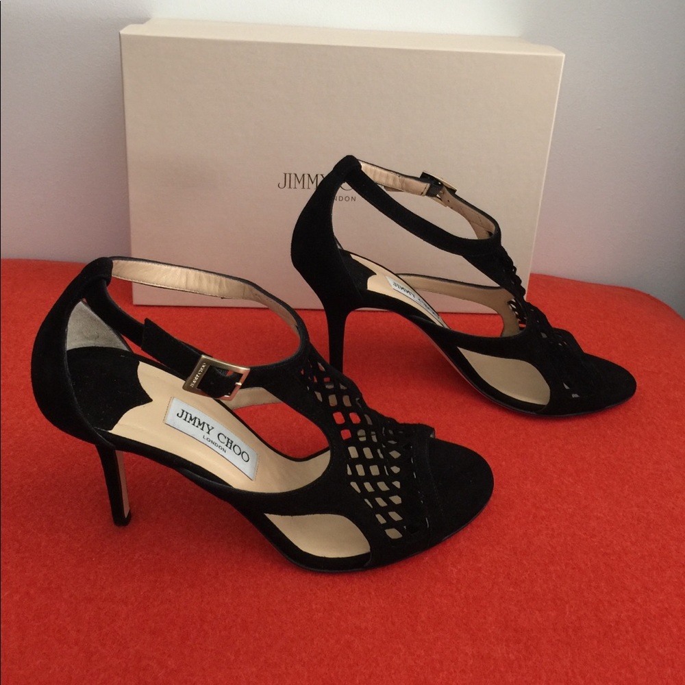 Jimmy Choo Black Suede High Heels