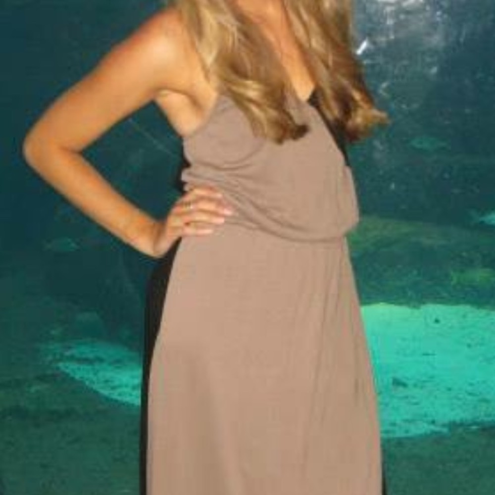 Black and Tan hi-low dress