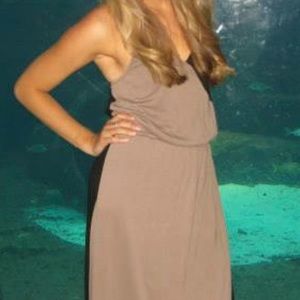 Black and Tan hi-low dress