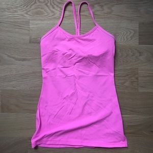Lululemon Pink Tank Top with Built In Bra sz Small