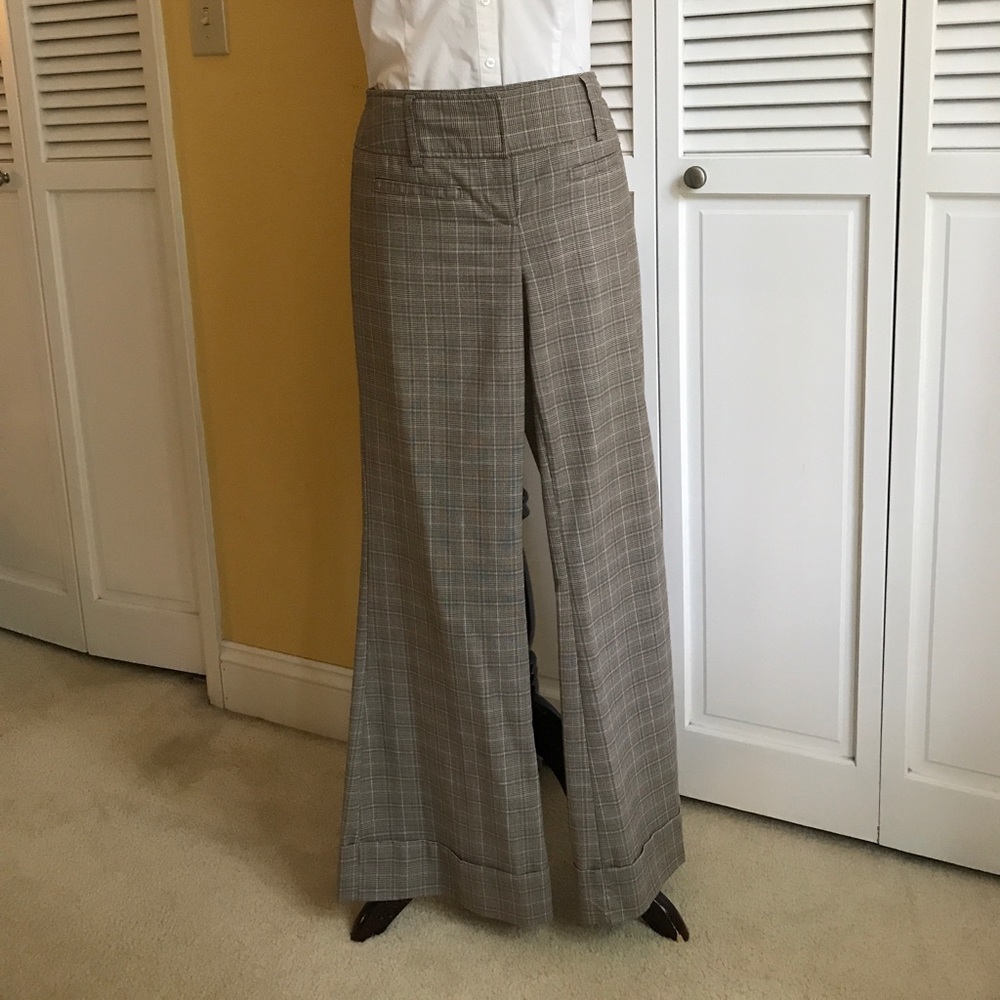 Wide Leg Plaid pant Bundle Brown