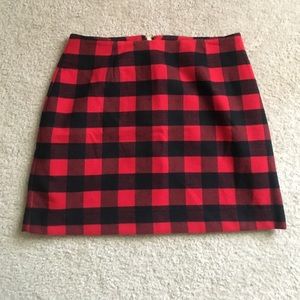 Red Plaid Skirt
