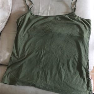 Olive green Eddie Bauer built in bra tank top