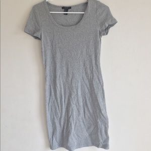 T-Shirt Dress Bodycon Gray Forever 21