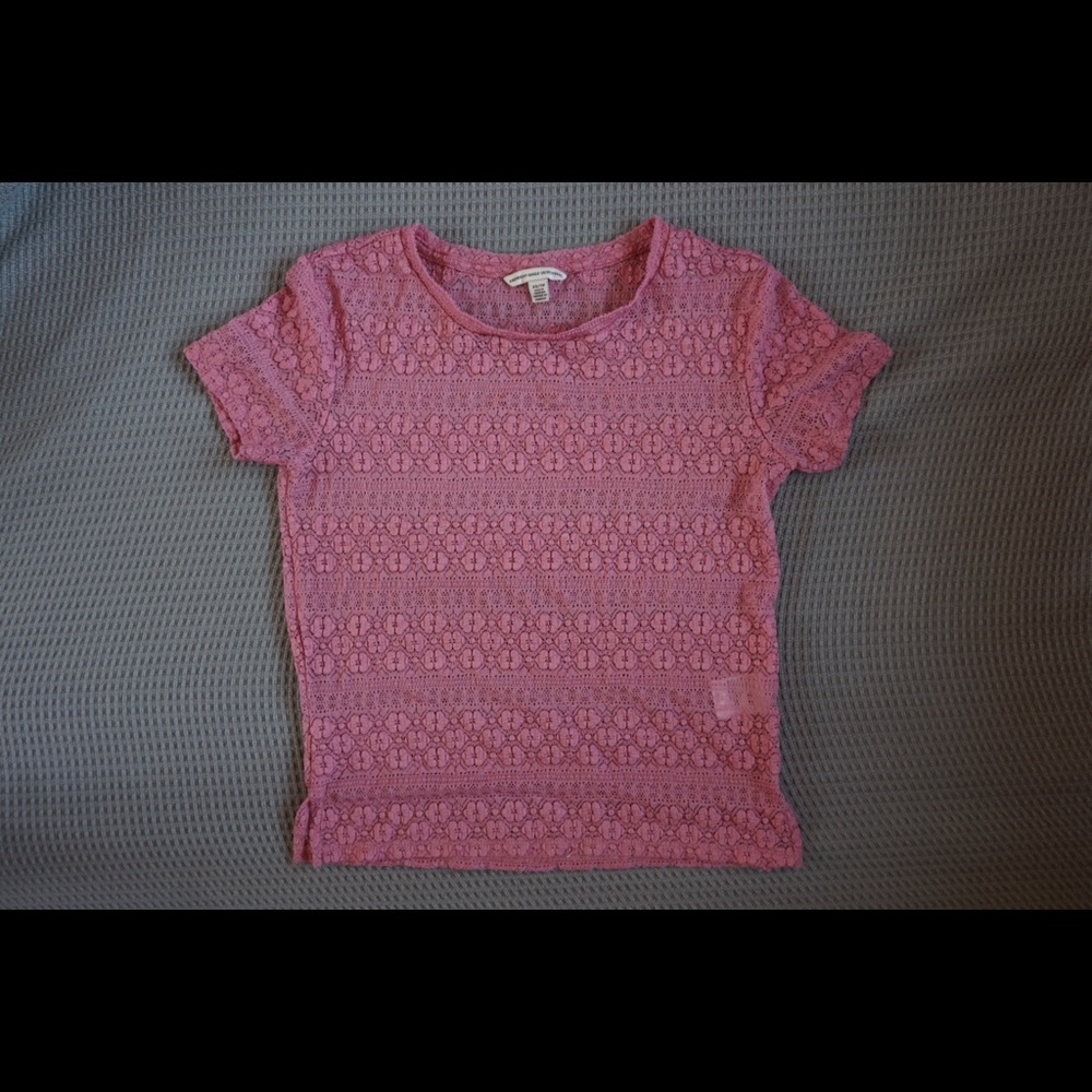 | AMERICAN EAGLE OUTFITTERS | lacy crop shirt