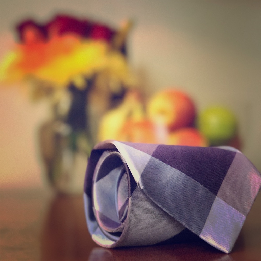 Purple-ish geometric Mallory & Church necktie