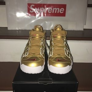 Nike x supreme Air More Uptempo "a Uptempo" Gold