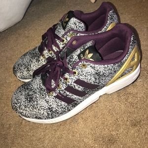 Adidas ZX Flux Purple and Gold