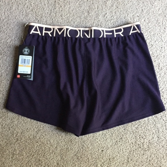 Under Armour play up shorts in dark purple. - Picture 4 of 7