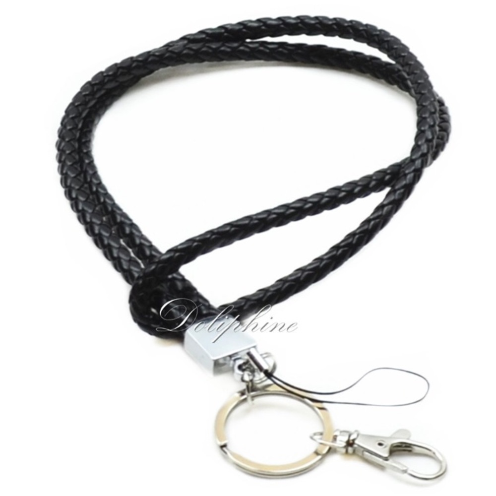 Black, leather Lanyard