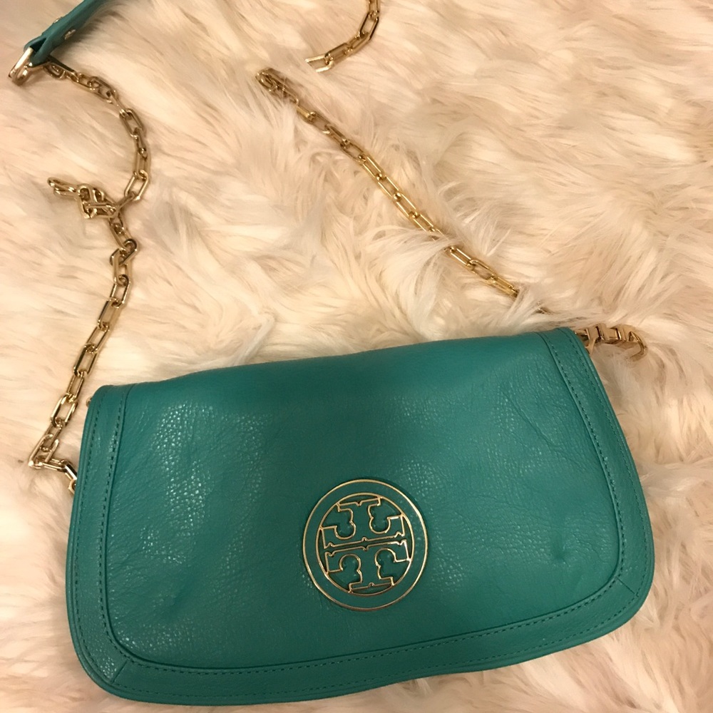 Tory burch turquoise bag