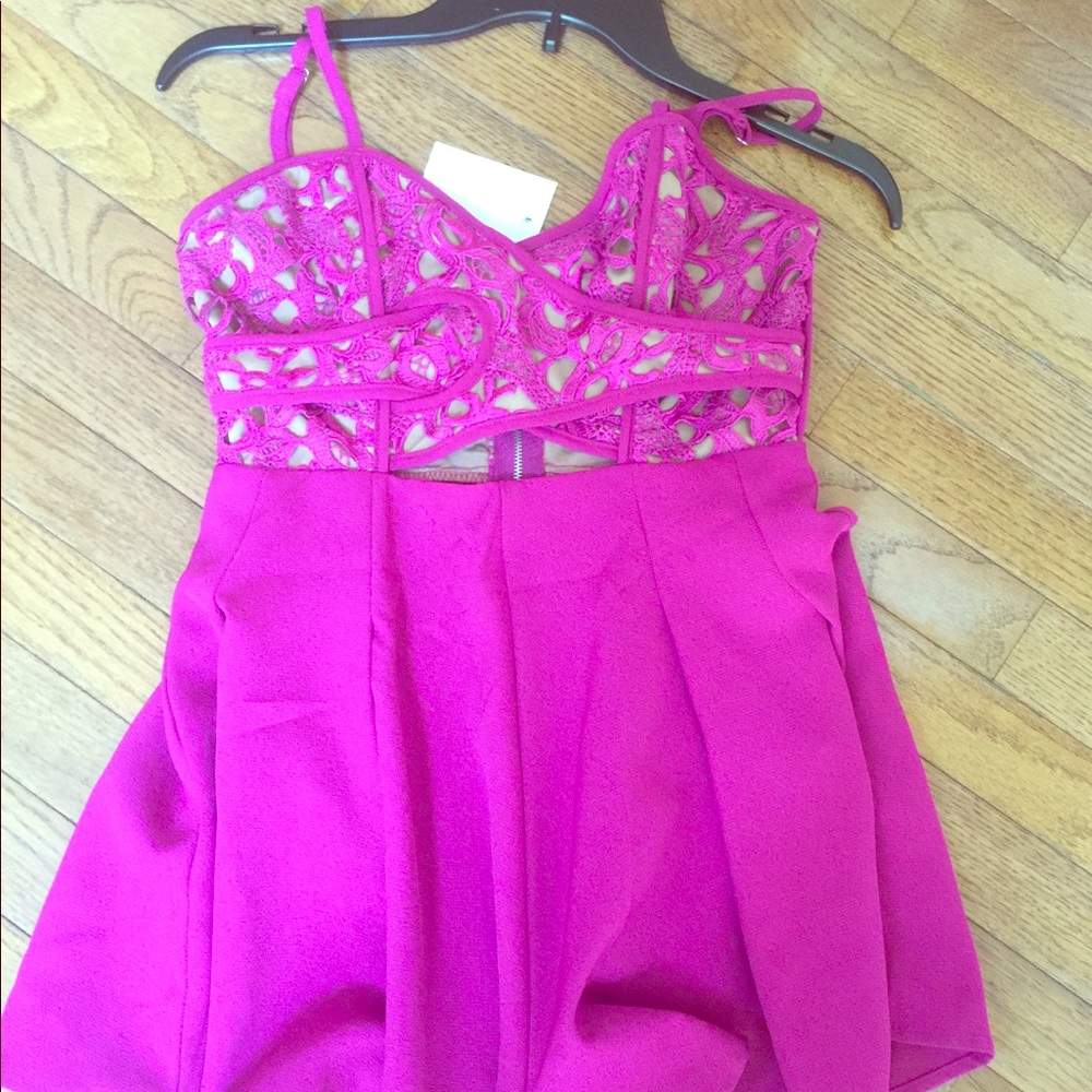 NWT fushsia punk romper