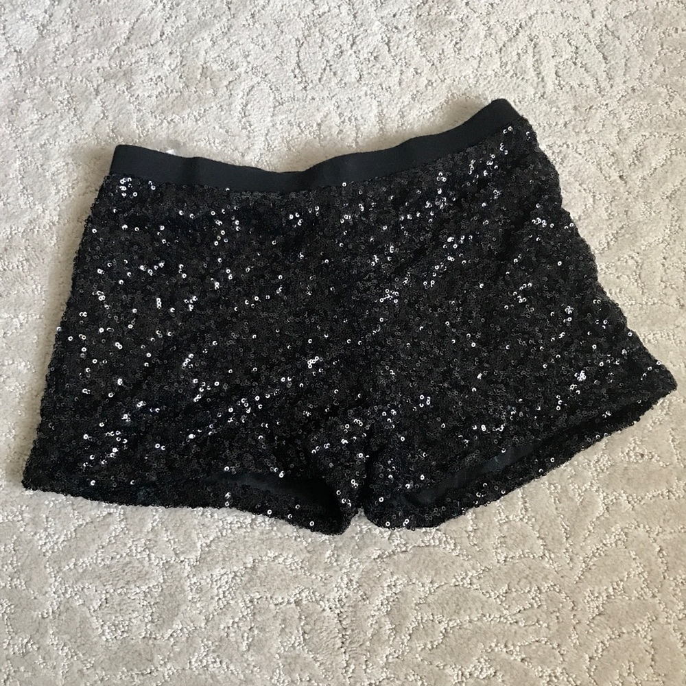 Black Sequin Shorts