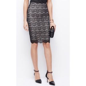 Ann Taylor Lace Pencil Skirt