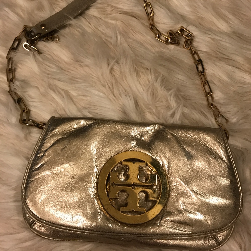 Gold Tory Burch bag