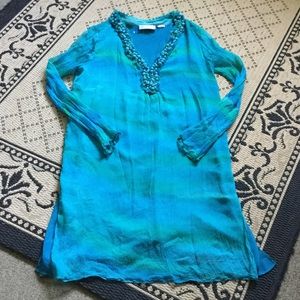 🐳👗Dana Buchman Beautiful Blue Dress Cover-Up 🦋🐬